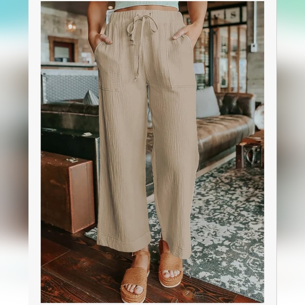 Lightweight Drawstring Pants (L) - image 3